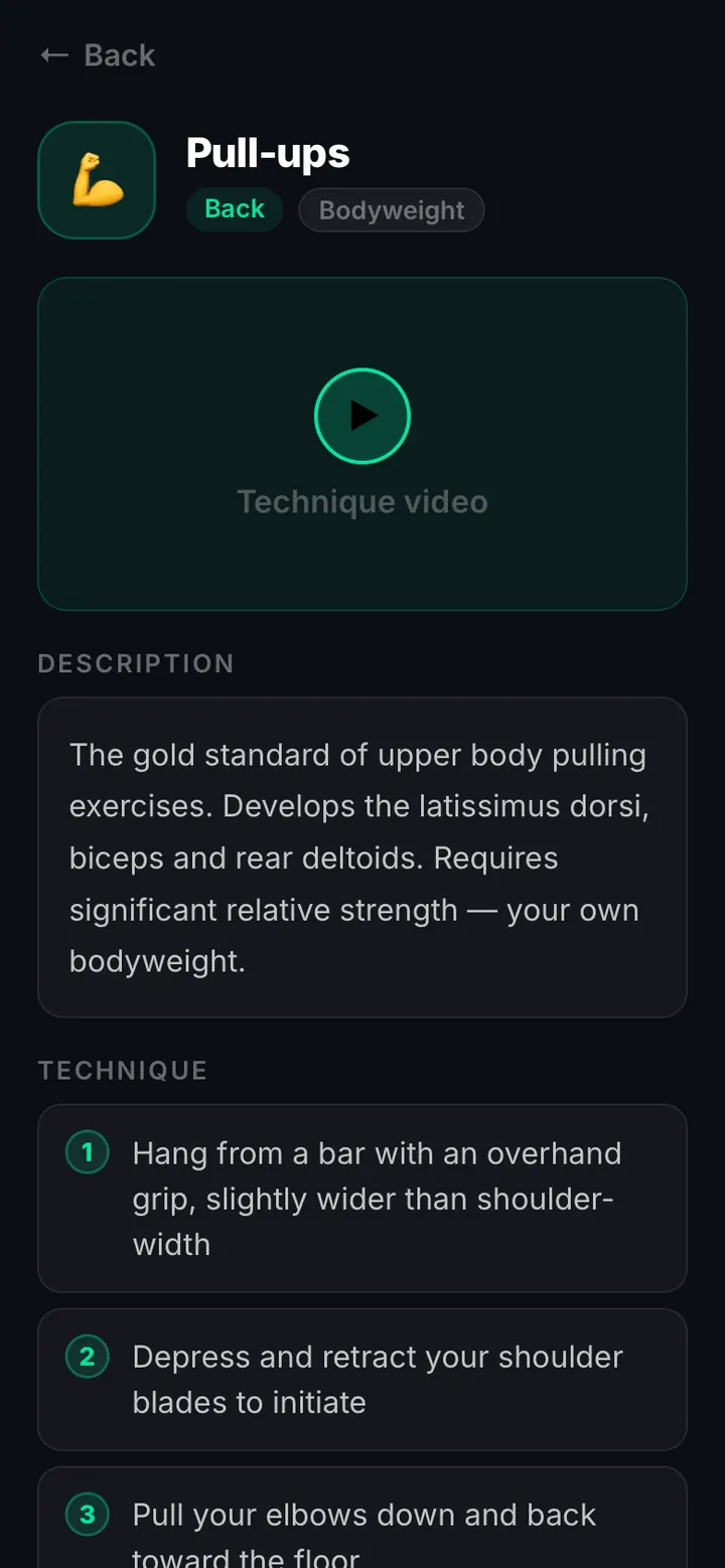 Exercise library