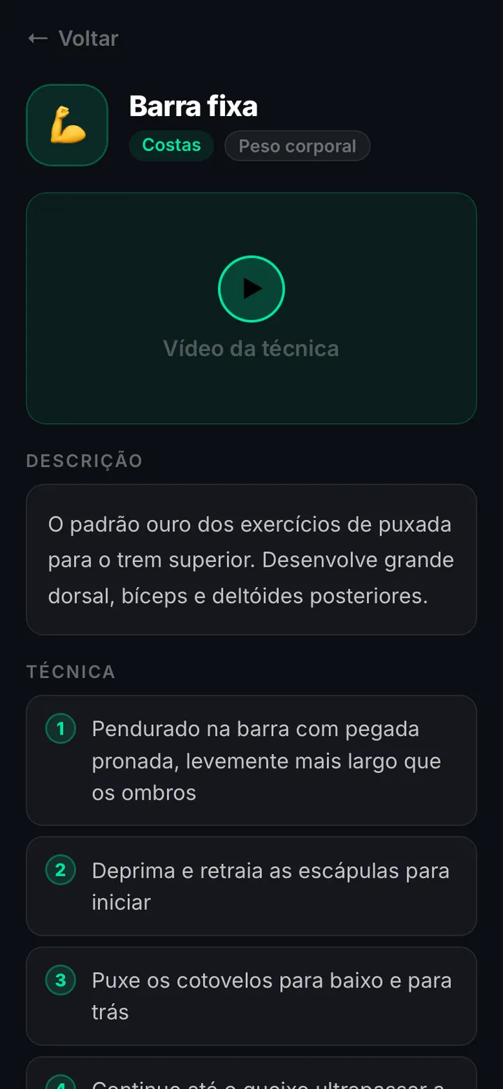 Catálogo de exercícios